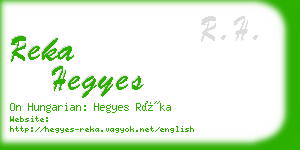 reka hegyes business card